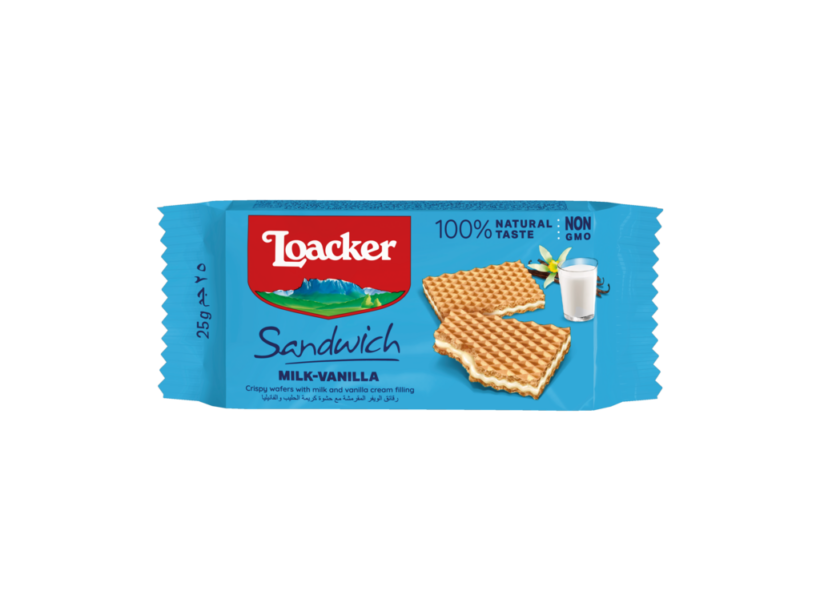 Loacker Sandwich Milk Vanilla 25gr