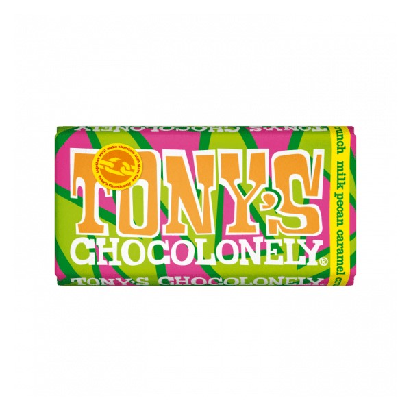 Tony's Chocolonely Milk Pecan Caramel Crunch 32%‏