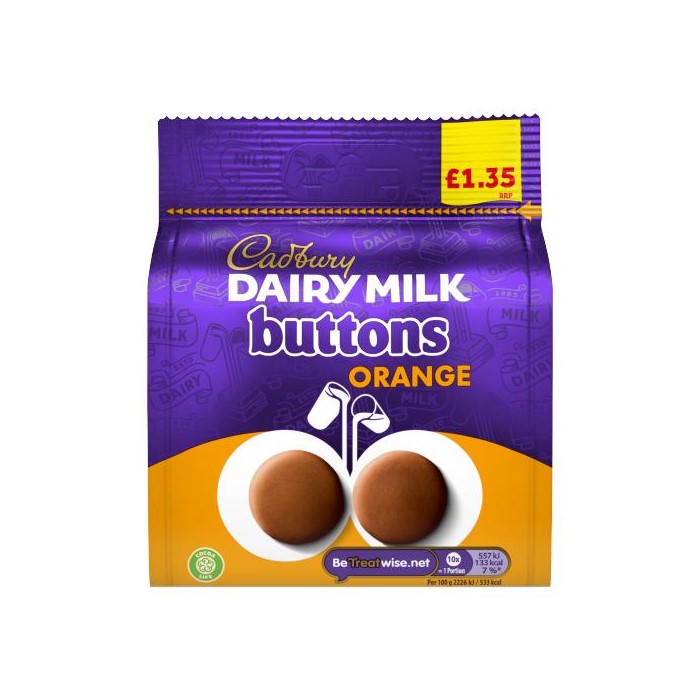 Cadbury Dairy Milk Orange Buttons 85g